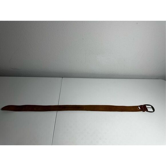 Rare Hollister Co. Leather Tea Rose Appliqué Brown Belt  Size S main image 6